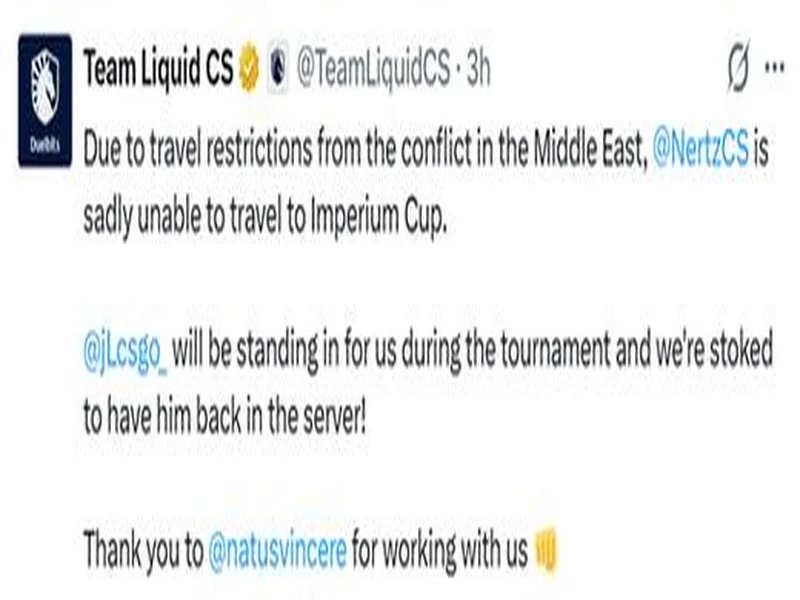 官宣:Liquid引入jL暂代NertZ出战罗马帝国之声杯